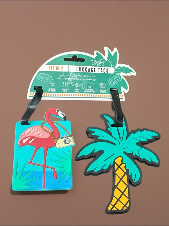 ROAM Other - 🦩Flamingo & Palm Tree Luggage Tags